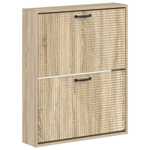 vidaXL Wandgemonteerde Schoenkast HAARLEM 71 x 17 x 86 cm Bewerkt hout