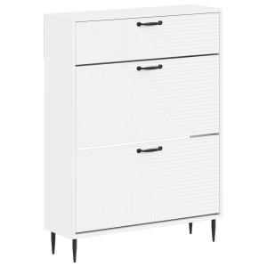 vidaXL Schoenenkast HAARLEM 78 x 24 x 103 cm Bewerkt hout Wit