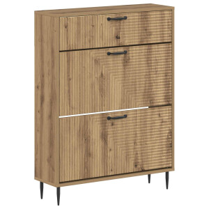 vidaXL Schoenenkast HAARLEM 78 x 24 x 103 cm Bewerkt hout