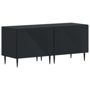 vidaXL Tv-meubel Zwart Bewerkt hout