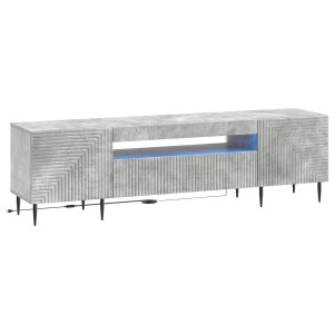 vidaXL LED tv-meubel Betongrijs Bewerkt hout
