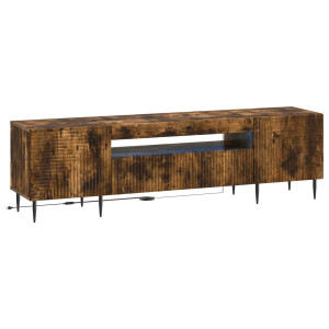 vidaXL LED tv-meubel Gerookt eiken Bewerkt hout