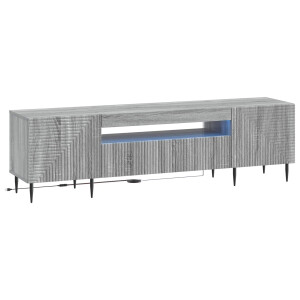 vidaXL LED tv-meubel Grijs Sonoma Bewerkt hout