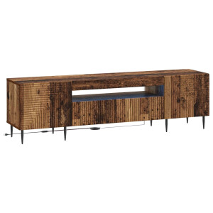 vidaXL LED tv-meubel Oud hout Bewerkt hout