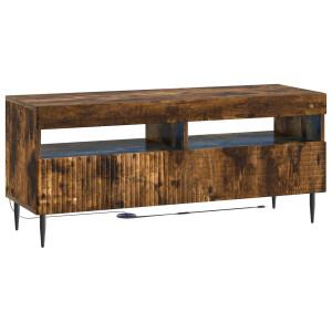 vidaXL LED tv-meubel Gerookt eiken Bewerkt hout