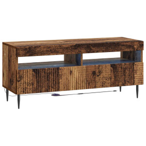vidaXL LED tv-meubel Oud hout Bewerkt hout