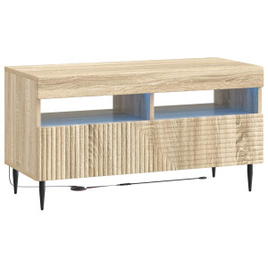 vidaXL LED tv-meubel Sonoma Eiken Bewerkt hout