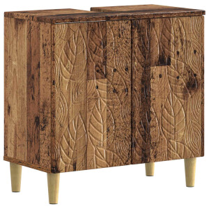 vidaXL Badkamer wastafelkast DELFT Oud hout 59,5 x 31,5 x 59 cm