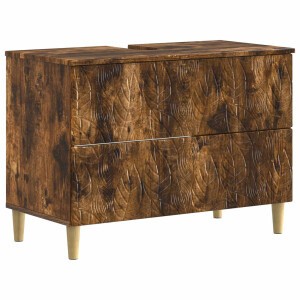 vidaXL Badkamer wastafelkast DELFT Gerookt eiken 82 x 41 x 59 cm