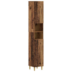 vidaXL Badkamerkast met Open Plank DELFT Oud hout 30 x 31 x 190 cm