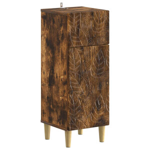 vidaXL Badkamer Opbergkast DELFT Gerookt eiken 30 x 31 x 80 cm