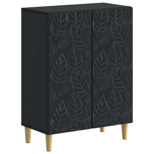 vidaXL Badkamer Opbergkast DELFT Zwart 59,5 x 31 x 80 cm Bewerkt hout