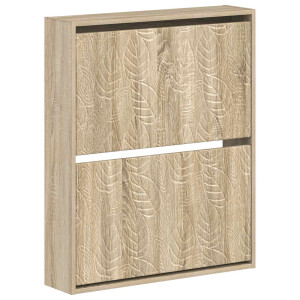 vidaXL Wandgemonteerde Schoenkast DELFT 71 x 17 x 86 cm Bewerkt hout