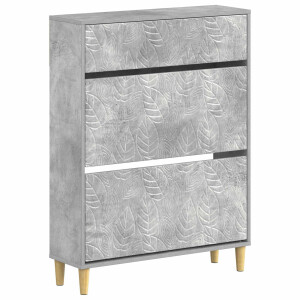 vidaXL Schoenenkast DELFT 78 x 24 x 103 cm Bewerkt hout Betongrijs