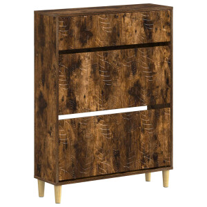 vidaXL Schoenenkast DELFT 78 x 24 x 103 cm Bewerkt hout Gerookt eiken