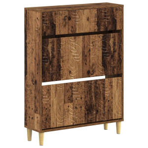 vidaXL Schoenenkast DELFT 78 x 24 x 103 cm Bewerkt hout Oud hout