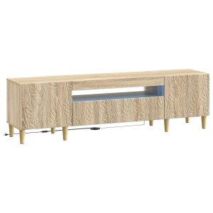 vidaXL LED tv-meubel Sonoma Eiken Bewerkt hout