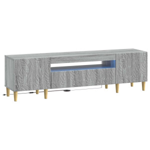vidaXL LED tv-meubel Grijs Sonoma Bewerkt hout