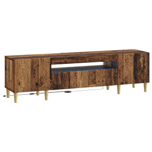 vidaXL LED tv-meubel Oud hout Bewerkt hout
