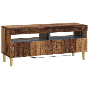 vidaXL LED tv-meubel Oud hout Bewerkt hout