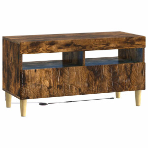 vidaXL LED tv-meubel Gerookt eiken Bewerkt hout
