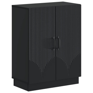 vidaXL Badkamer Opbergkast HOORN Zwart 59,5 x 31 x 77 cm Bewerkt hout