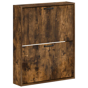 vidaXL Wandgemonteerde Schoenkast HOORN 71 x 17 x 86 cm Bewerkt hout