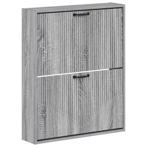 vidaXL Wandgemonteerde Schoenkast HOORN 71 x 17 x 86 cm Bewerkt hout