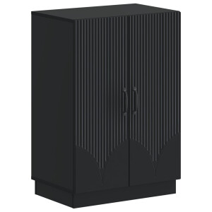 vidaXL Schoenenkast HOORN 59,5 x 39,5 x 87 cm Bewerkt hout Zwart