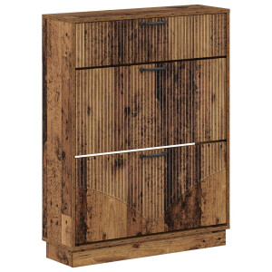 vidaXL Schoenenkast HOORN 78 x 24 x 100 cm Bewerkt hout Oud hout