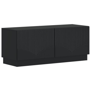 vidaXL Tv-meubel Zwart Bewerkt hout
