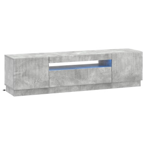 vidaXL LED tv-meubel Betongrijs Bewerkt hout