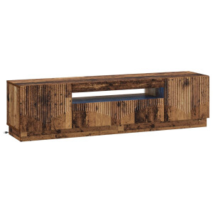 vidaXL LED tv-meubel Oud hout Bewerkt hout