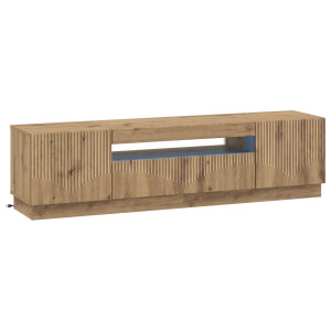 vidaXL LED tv-meubel Artisanaal eiken Bewerkt hout