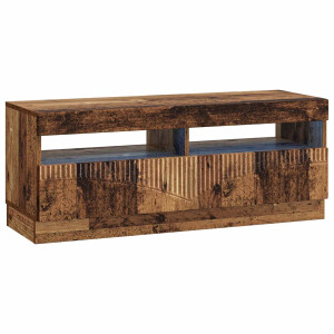 vidaXL LED tv-meubel Oud hout Bewerkt hout