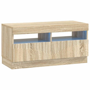 vidaXL LED tv-meubel Sonoma Eiken Bewerkt hout
