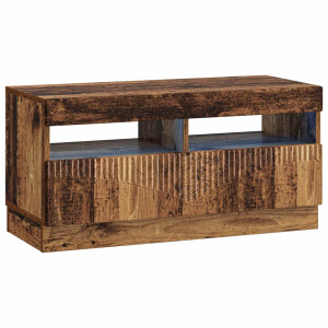vidaXL LED tv-meubel Oud hout Bewerkt hout