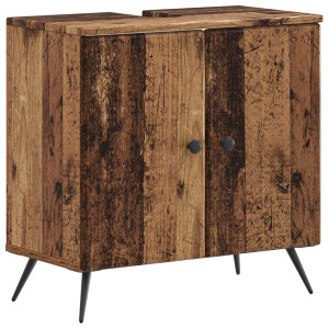 vidaXL Badkamer wastafelkast BREDA Oud hout 59,5 x 31,5 x 59 cm