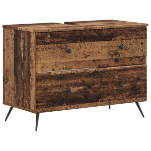 vidaXL Badkamer wastafelkast BREDA Oud hout 82 x 41 x 59 cm