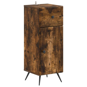 vidaXL Badkamer Opbergkast BREDA Gerookt eiken 30 x 31 x 80 cm