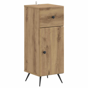 vidaXL Badkamer Opbergkast BREDA Artisanaal eiken 30 x 31 x 80 cm