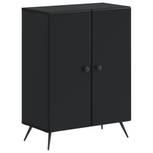 vidaXL Badkamer Opbergkast BREDA Zwart 59,5 x 31 x 80 cm Bewerkt hout