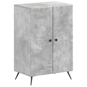 vidaXL Schoenenkast BREDA 59,5 x 39,5 x 90 cm Bewerkt hout Betongrijs