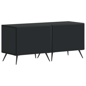 vidaXL Tv-meubel Zwart Bewerkt hout