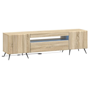 vidaXL LED tv-meubel Sonoma Eiken Bewerkt hout