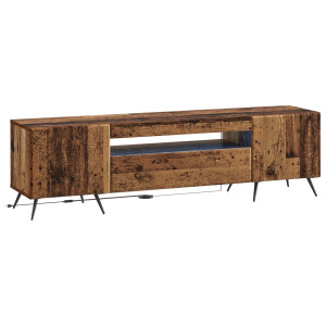 vidaXL LED tv-meubel Oud hout Bewerkt hout