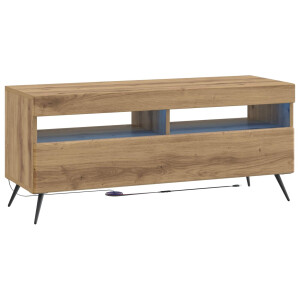 vidaXL LED tv-meubel Oud hout Bewerkt hout