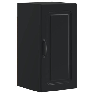 vidaXL Badkamer wandkast UTRECHT Zwart 30 x 31 x 59 cm Bewerkt hout