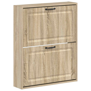 vidaXL Wandgemonteerde Schoenkast UTRECHT 71 x 17 x 86 cm Bewerkt hout