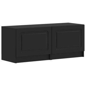 vidaXL Tv-meubel Zwart Bewerkt hout